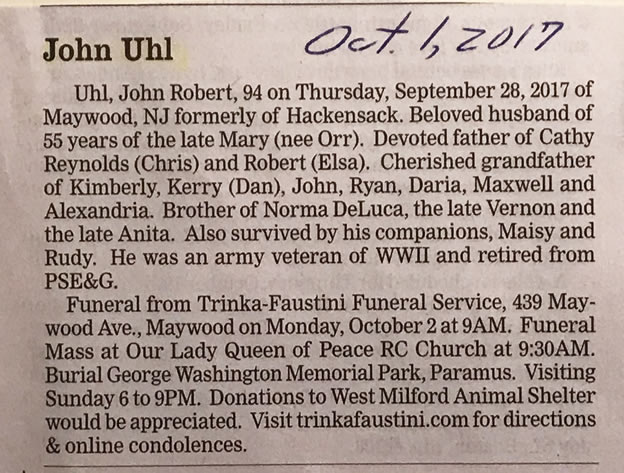 John Uhl Obituary